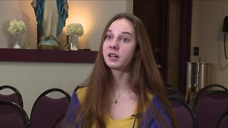 Ukrainian exchange student worries about family back home