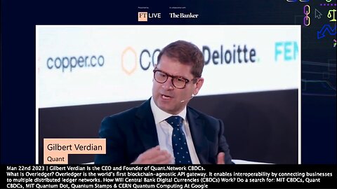 CBDCs | "The Only Way to Test (CBDCs) It With Your Local Domestic & Commercial Banks. The Next Step Is to Practically Test It With Your Local Domestic Banks." - Gilbert Verdian (The CEO of Quant.Network)