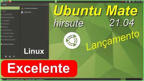 Ubuntu MATE 21.04 Hirsute Hippo Linux. Oficial Canonical. Fácil de usar, bonita, rápida e estável
