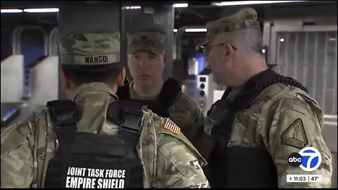 NATIONAL GUARD💂POLICE👮U.S.ARMY🪖🛤️🚈🌇DEPLOYED TO PROTECT NEW YORK SUBWAYS🏙️🚅💫