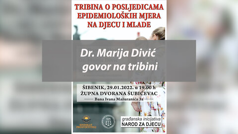Tribina Šibenik 29.01.2022. dr. Marija Divić