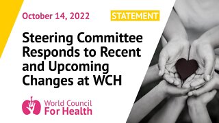 An Important Message from the WCH Steering Committee