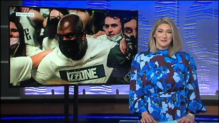 Mel Tucker joins Izzone for MSU's upset win over Purdue