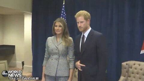 Prince Harry Freemason Symbolism When Meeting with Melania- Watch the Hands- The Plant is Also a Q :)