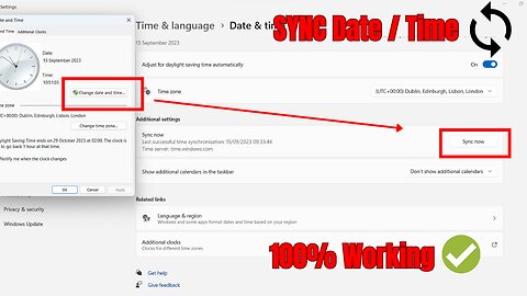 How to Sync Date and Time in Windows 10/11 with Internet - Quick & Easy
