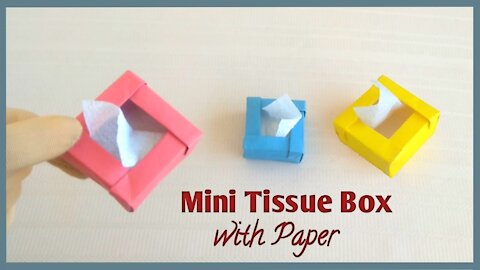 Mini Paper Tissue Box || How to Make Paper Tissue Box