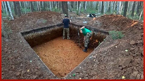 Man Builds Secret Bunker in the Heart of the Forest Using Logs | by @outdoorlifeandcraft