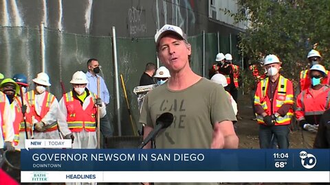 Gov. Newsom in San Diego discusses houseless solutions