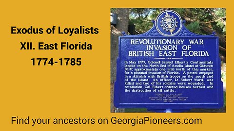 Exodus of Loyalists to East Florida