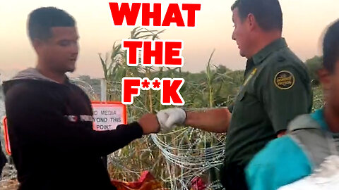 US Border Patrol On Camera Fist Bumping Illegals While Letting Them In