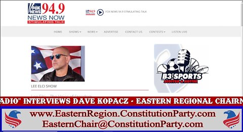 Lee Elci of Voice of Freedom Radio Interviews Dave Kopacz of the Constitution Party