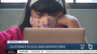 School mask mandate ends at many San Diego County schools
