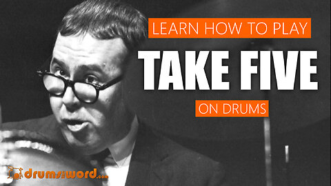 ★ Take Five (Dave Brubeck) ★ Video Drum Lesson | How To Play DRUM BEAT (Joe Morello)