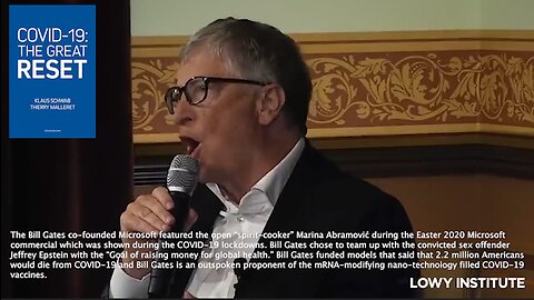 The Great Reset | "The Current Vaccines Are Not Infection Blocking, They Are Not Broad So When New Variants Come Up You Lose Protection and They Have Very Short Duration Particularly In the People That Matter." - Bill Gates