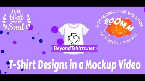 T-Shirt Designs in a Mockup Video