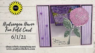 Fun Fold Card using Hydrangea Haven by Stampin' Up!