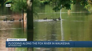 Flooding along the Fox River in Waukesha
