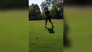 Funny Dad Pulls Exploding Golf Ball Prank On Son