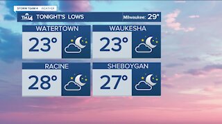 Wednesday night is another frosty one with lows near 20