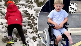 4-year-old amputee hikes 3,560-foot mountain