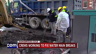 Crews working to fix water main breaks