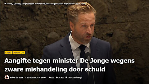 Aangifte tegen Hugo De Jonge wegens zware mishandeling door schuld