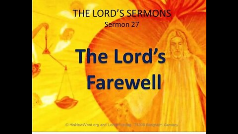 Jesus' Sermon #27: The Lord's Farewell