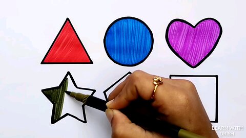 Learn Shapes,Colors,Educational video for Kids | 2d shapes drawing | Preschool Learning for toddlers