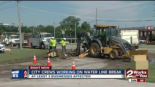 City crews working to repair water line