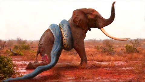Elephant Failed Miserably When Fighting Giant Python