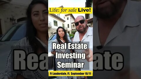 Real Estate Seminar with Ben Mallah September 10/11 in Ft Lauderdale #shorts