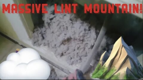 MASSIVE LINT MOUNTAIN! ASMR/ODDLY SATISFYING DRYER VENT CLEANING