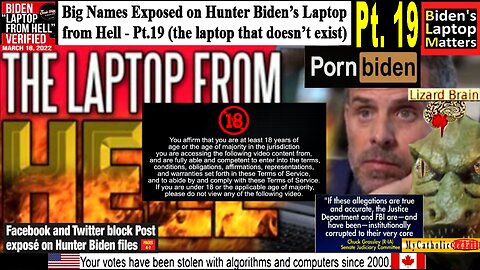 Big Names Exposed on Hunter Biden’s Laptop from Hell - Pt.19 (the laptop that doesn’t exist)