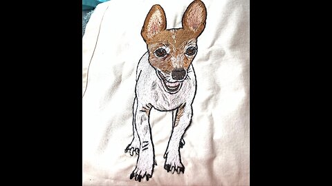 Pet portrait- embroidery art