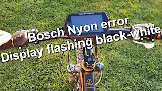 Bosch Nyon error - Display flashing black-white - Reset solution shown