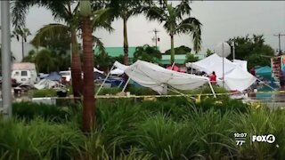 Vendors at a Cape Coral farmers market lost merchandise and property to strong winds and rain