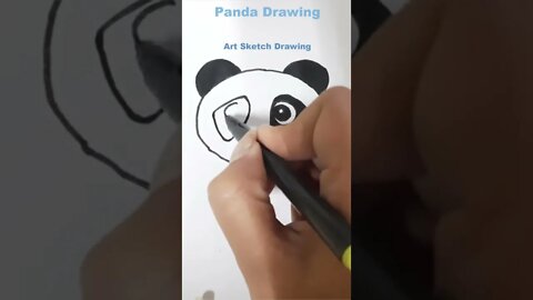Panda Easy Drawing Tutorial Shorts #drawingshorts #shortdrawingvideo #shortsvideo #shorts