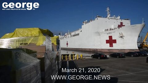 Military Sealift Command hospital ship USNS Mercy, OPERATION COVID19, March 21, 2020