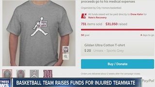 Basketball team raises funds for injured teammate