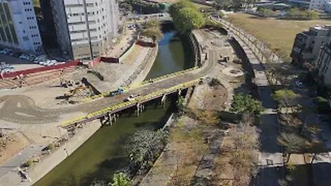 Longdesin Road Love River Bridge Construction, episode 1 🇹🇼 (2023-02) {aerial}