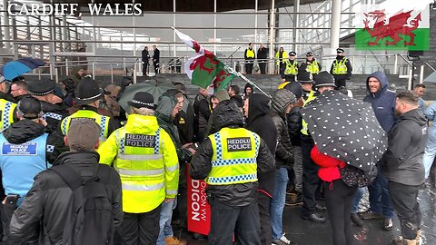 Welsh farmers protest outside Senedd 3, Cardiff Bay, South Wales