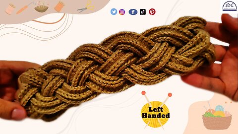 Left-Handed? No Problem! Easy Crochet Braided Headband With Pattern 🎀