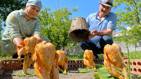 This chicken recipe broke all records! Fried whole chicken under buckets! Village life