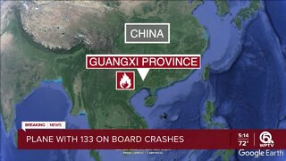 Chinese airliner crashes with 132 aboard in country's south