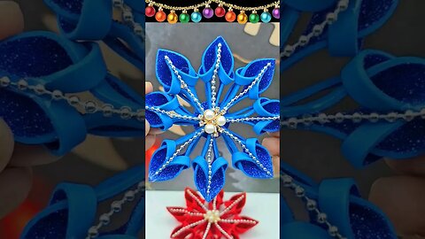 Wow! Beautiful Christmas Snowflake Making❄DIY Christmas Crafts🎄 #crafts #Christmas #snowflakes