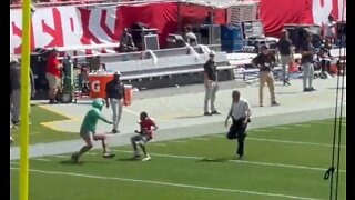 Boy Gets Tackled After Running Onto NFL Field