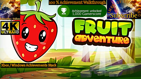 Fruit Adventure 100% Achievement Walkthrough Using Secret Portals (Xbox Series X Gameplay)