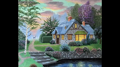 Sunset At Snug Harbor ~ Original Painting by Curtis Roy