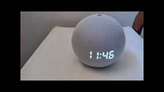 Echo Dot 4ª geração Smart Speaker com Relógio e Alexa Cor Branca