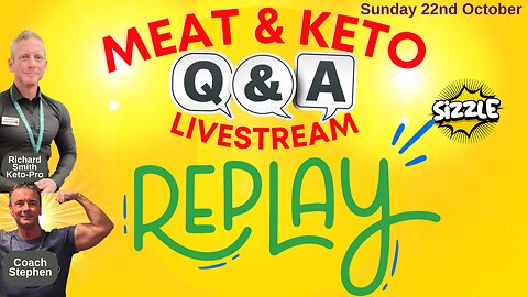 Meat & Keto Q&A Replay from 7pm Sunday